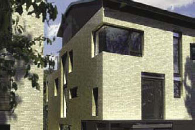 Light steel framing wall panels delivered just-in-time and built on composite concrete slab.